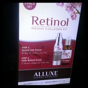 ALLUXE Daily Retinol Serum & Line Freeze Combo New